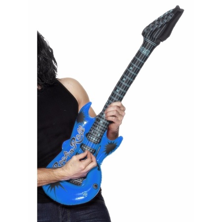 Opblaas elektrische gitaar blauw 99 cm