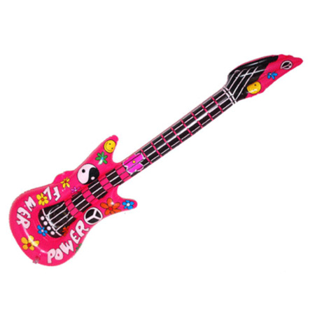 Opvallende flower power gitaar 105 cm