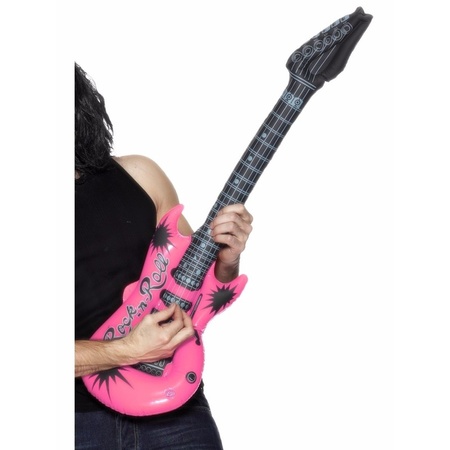 Opblaas elektrische gitaar roze 99 cm