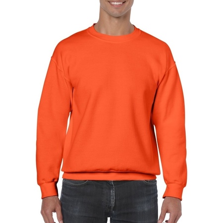 Oranje heren truien/sweaters met ronde hals