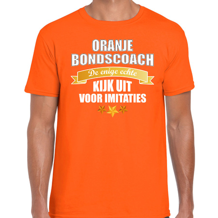 Oranje fan shirt / kleding Holland de enige echte bondscoach EK/ WK voor heren