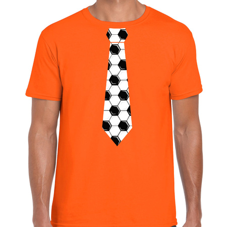 Orange supporter shirt Holland football tie for men