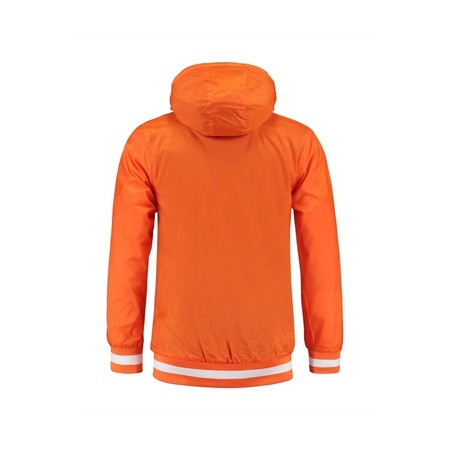 Oranje dames capuchon jasje nylon