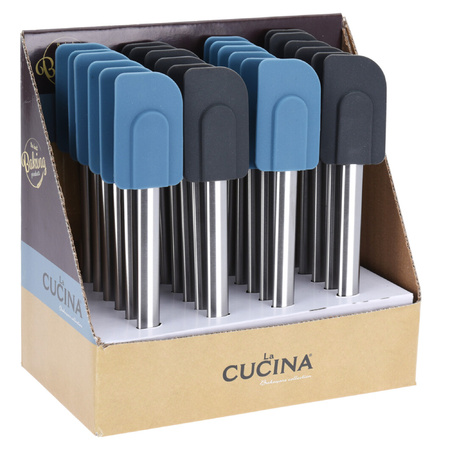 La Cucina Scraper - silver/blue - stainless steel/Silicone -  24 cm - Kitchen ware