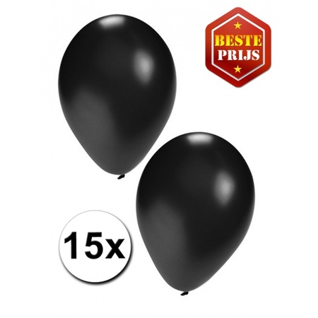Witte en zwarte ballonnen 30 stuks