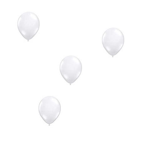 50x Helium ballonnen wit/zilver 27 cm + helium tank/cilinder