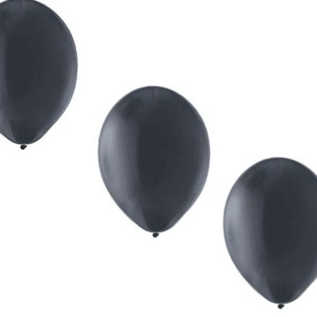 25x zwarte party ballonnen van 27 cm