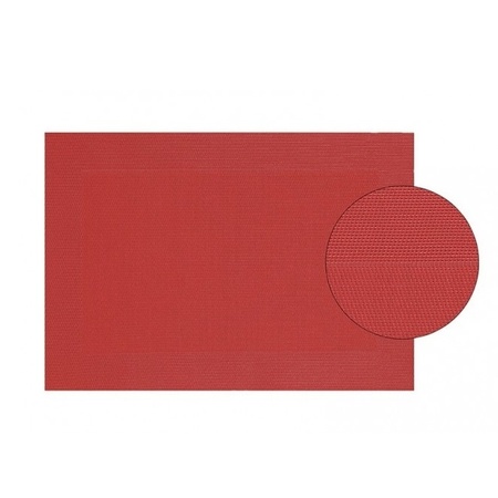 Onderlegger placemat rood gevlochten 45 x 30 cm