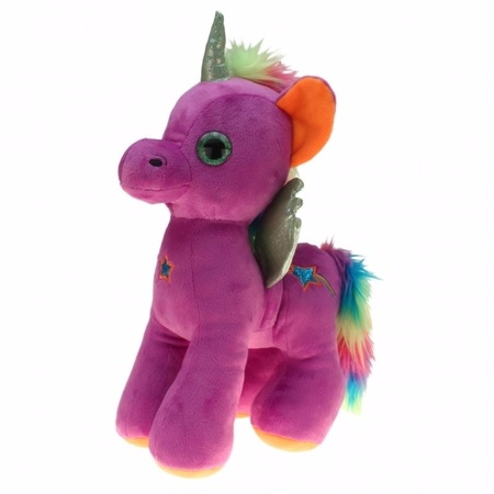 Plush toy unicorn purple 35 cm
