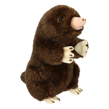 Plush mole cuddle toy sitting 22cm