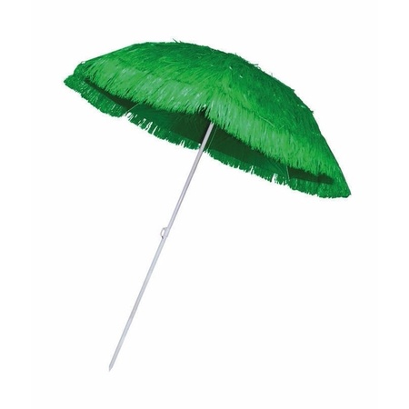 Groene rieten strand parasol
