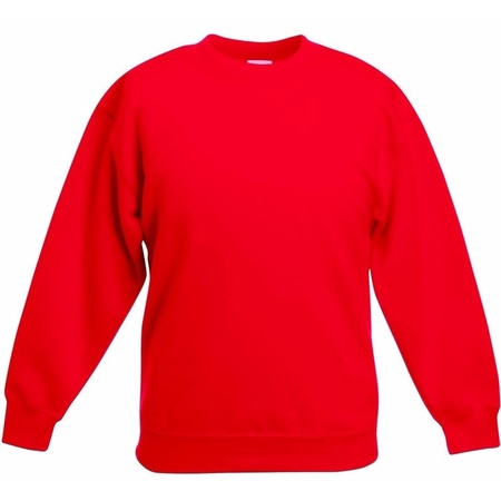 Rood katoenen sweater zonder capuchon voor jongens