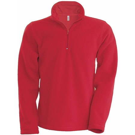 Rode micro polar fleece sweater voor heren