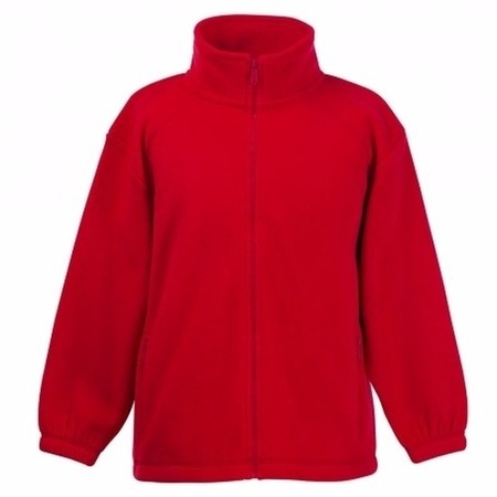 Rood polyester fleece vest met rits voor jongens