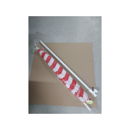 Strandparasols rood/wit 180 cm