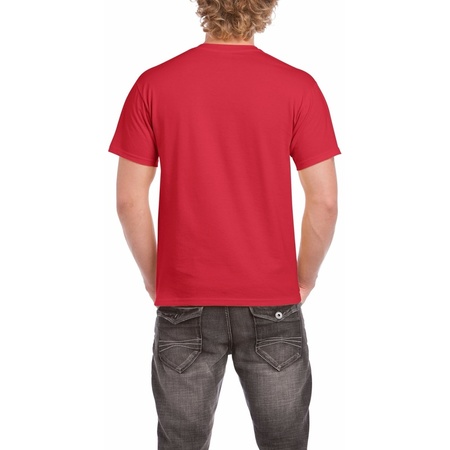 Voordelige rode T-shirt voor heren 100% katoen