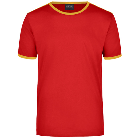 Mens t-shirt red/yellow