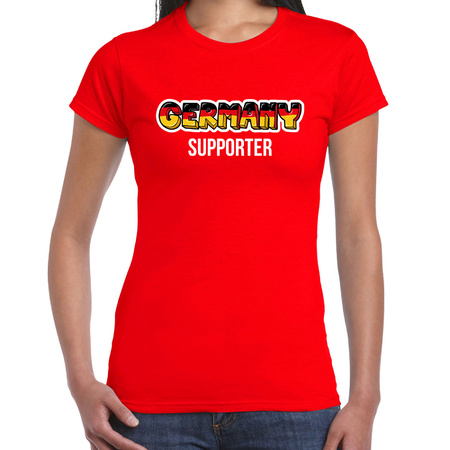 Rood fan shirt / kleding Germany supporter EK/ WK voor dames