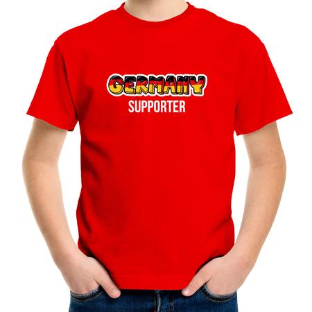 Rood fan shirt / kleding Germany supporter EK/ WK voor kinderen
