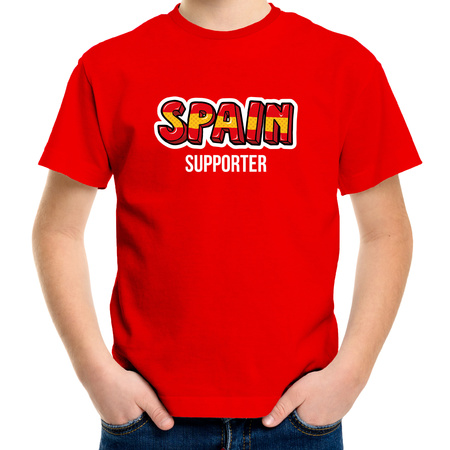 Rood fan shirt / kleding Spain supporter EK/ WK voor kinderen