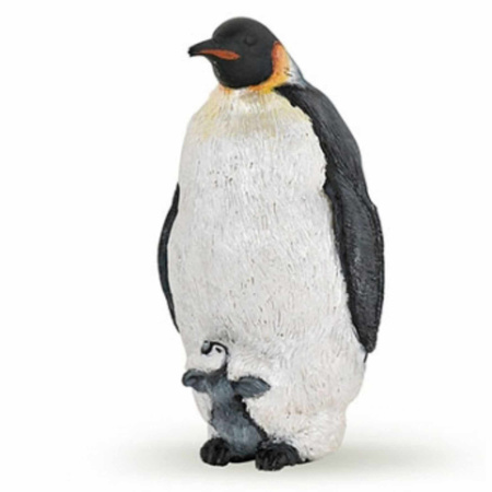 Set van 2x stuks plastic keizer pinguin speeldiertje 4 cm