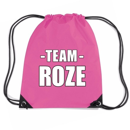 Team pink nylon bag 