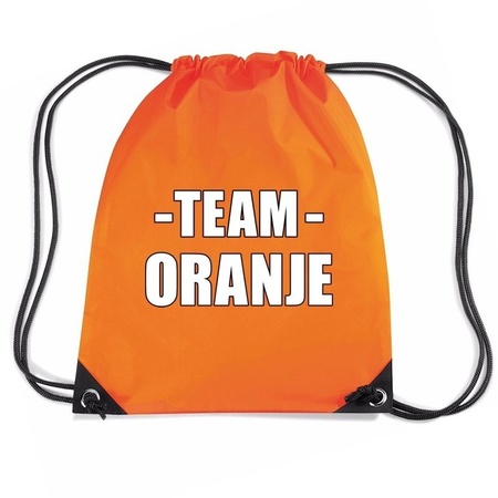 Team oranje rugtas voor sportdag