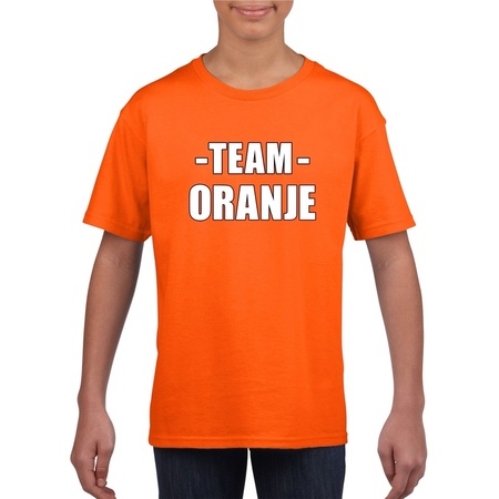 Team oranje shirt jongens en meisjes voor evenement