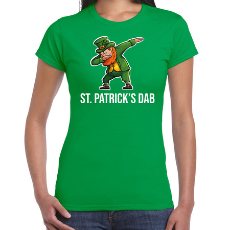 St. Patricks dab feest shirt / outfit groen voor dames - St. Patricksday - swag / dabbin