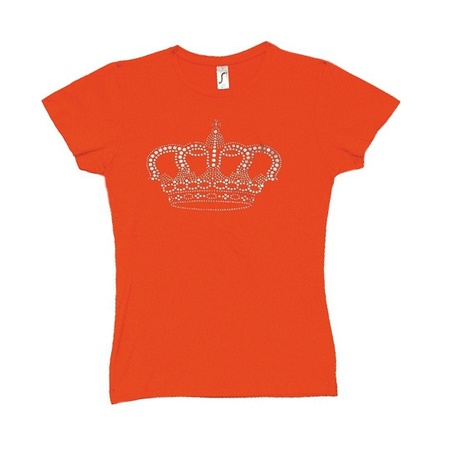 Nederland supporters t-shirt met kroon voor dames