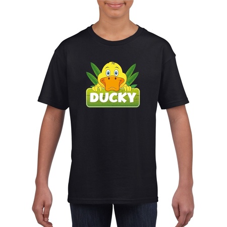 Ducky the duck t-shirt black for children