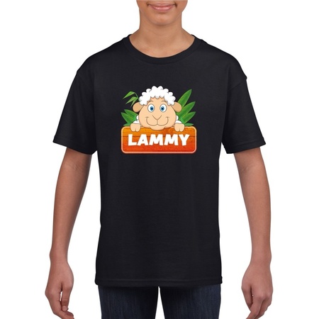 Lammy the sheep t-shirt black for children