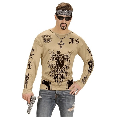 Gangster tattoo shirt for men
