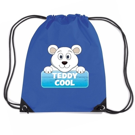 Teddy Cool the polar bear nylon bag blue 11 liter