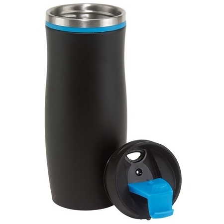 Thermos cup/keep warm cup black/blue 400 ml