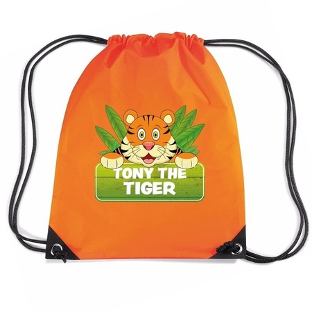 Tony the Tiger tijger trekkoord rugzak / gymtas oranje voor kinderen