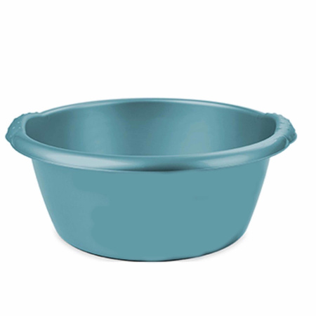 Turquoise blauwe afwasbak/afwasteil rond 15 liter 42 cm