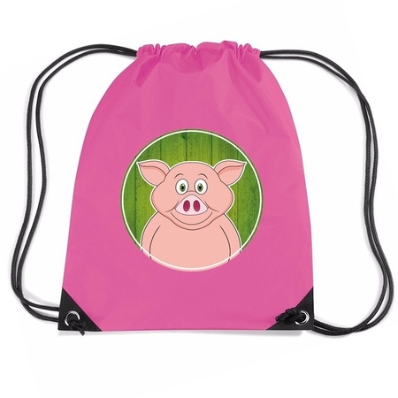 Pig nylon bag pink 11 liter
