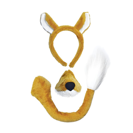 Dress up set fox with sound - 3-piece - beige - for children