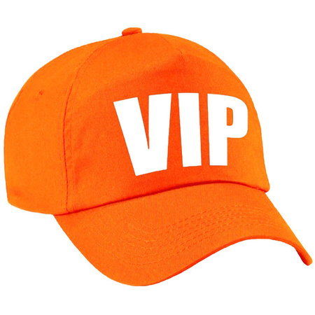 VIP cap orange with white letters for men and women