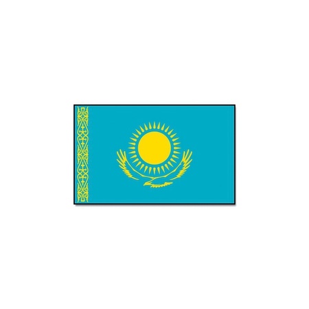 Gevelvlag/vlaggenmast vlag Kazachstan 90 x 150 cm