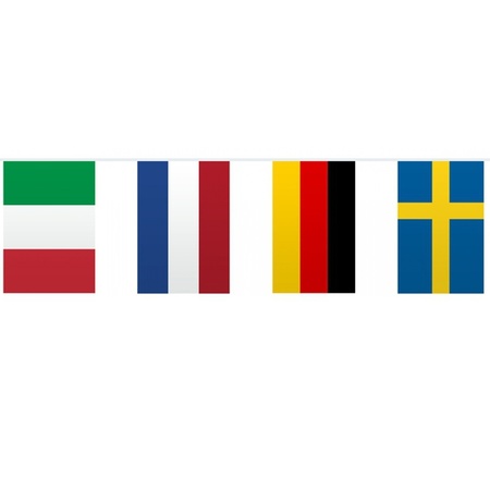 Vlaggetjeslijn Europa 10 meter