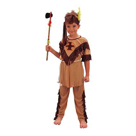 Verkleed indianen outfit voor kinderen maat L met tomahawk