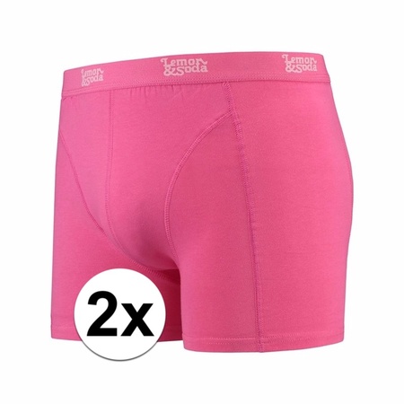 Budget pink boxershorts 2-pack Lemon and Soda