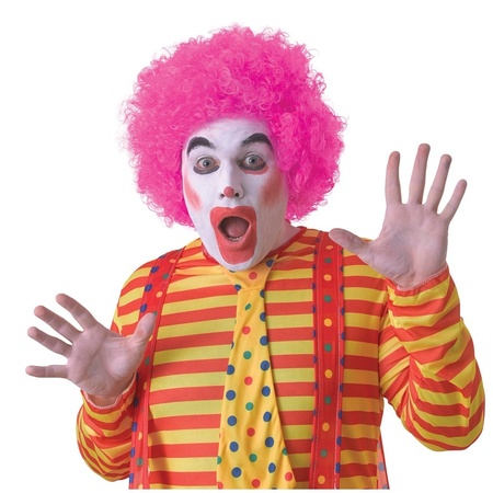 Clown verkleed set volwassenen - Pruik/Schmink/Handschoenen