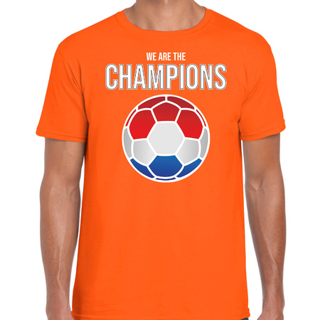 Holland we are the champions t-shirt orange for men