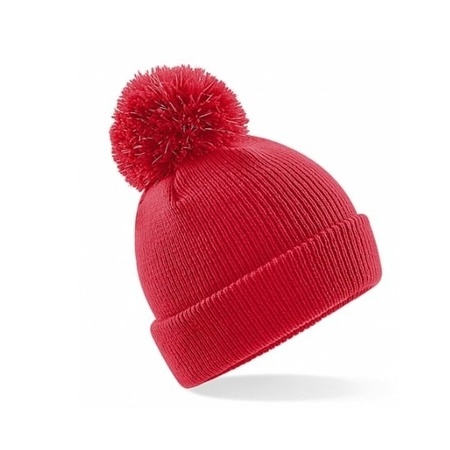 Kids winter beanie hat red