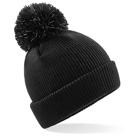 Kids winter beanie hat black