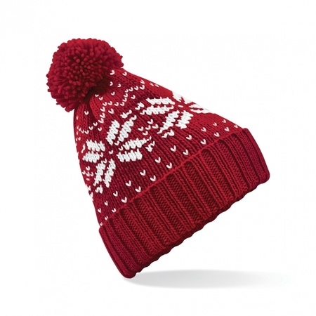 Winter hat Snowstar red