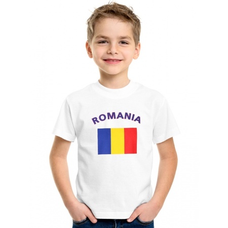 Roemeense vlag t-shirts voor kinderen